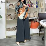 ZANZEA Fashion Women Two Pieces Sets Long Sleeve Lapel Shirt Wide Leg Pant Sets 2PCS Holiday Outfits Casual OL Work Tracksuits
