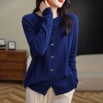 Women Cardigans Spring Autumn Winter Long Sleeve Knitted Sweaters O-neck Thick Warm Fashin Korean Cardigan Slim Fit Tops 2026.