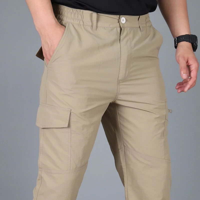 Summer Cargo Pants Outdoor Hiking Trekking Quick Dry Waterproof Army Tactical Joggers Pant