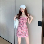 Summer Clothes for Women Strawberry Dress Slim Sexy Dress  Korean Short Dress