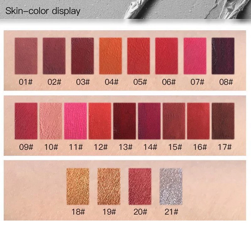 Waterproof  Matte  Lipstick Lip Balm Sexy Women Fashion Makeup Christmas Gifts